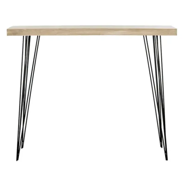Console Tables-Kirkland's Home Neutral Hairpin Legs Console Table Gray