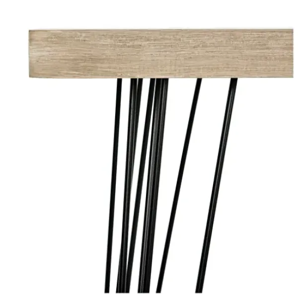 Console Tables-Kirkland's Home Neutral Hairpin Legs Console Table Gray