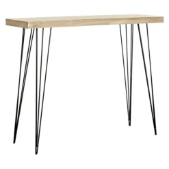Console Tables-Kirkland's Home Neutral Hairpin Legs Console Table Gray