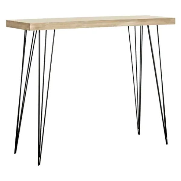 Console Tables-Kirkland's Home Neutral Hairpin Legs Console Table Gray
