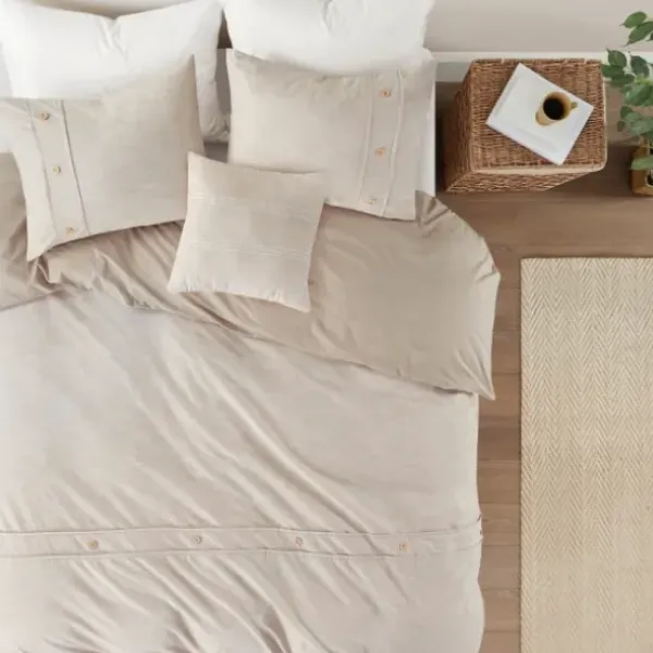 Comforters-Kirkland's Home Neutral Holland 5-Pc. Full/Queen Comforter Set Tan