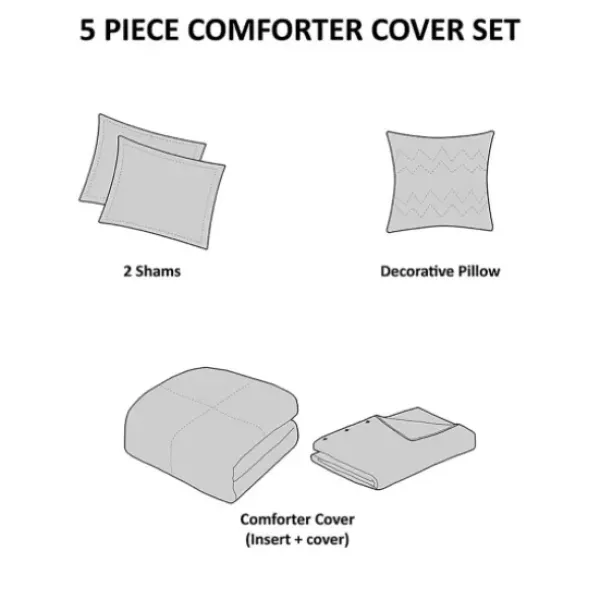 Comforters-Kirkland's Home Neutral Holland 5-Pc. Full/Queen Comforter Set Tan