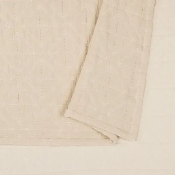 Bedspreads & Coverlets-Kirkland's Home Neutral Maren Full/Queen Bed Blanket Tan