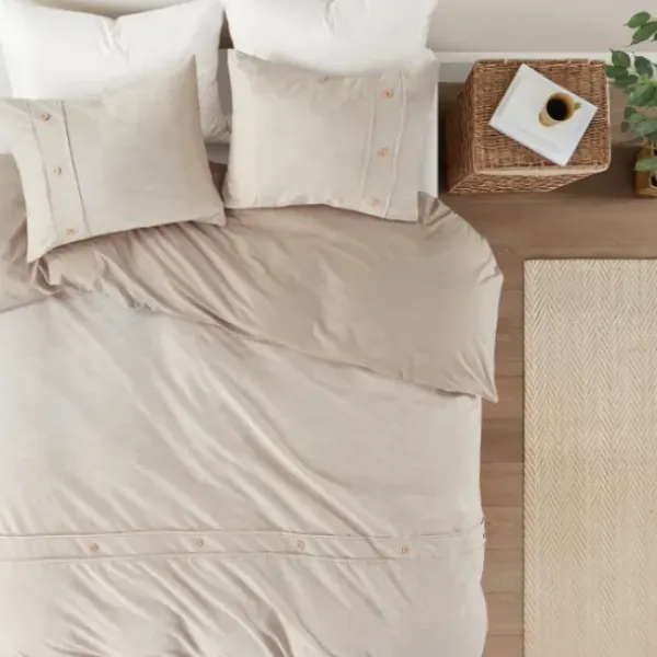 Duvets-Kirkland's Home Neutral Oversized 3-Pc. King Duvet Cover Set Tan