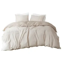 Duvets-Kirkland's Home Neutral Oversized 3-Pc. Queen Duvet Cover Set Tan