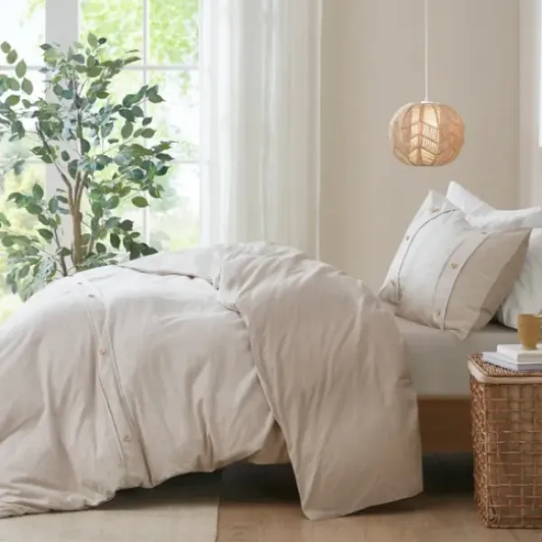 Duvets-Kirkland's Home Neutral Oversized 3-Pc. Queen Duvet Cover Set Tan