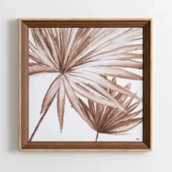 Framed Art-Kirkland's Home Neutral Palm Framed Art Print Brown/White