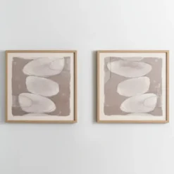 Framed Art-Kirkland's Home Neutral Stone Abstract Ii Framed Art Print Gray