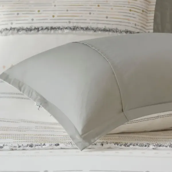 Comforters-Kirkland's Home Neutral Stripe Full/Queen 3-Pc. Comforter Set Ivory/Tan/Gray