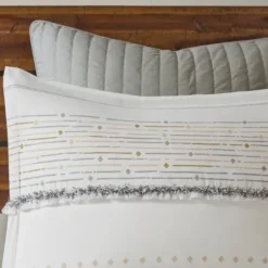 Comforters-Kirkland's Home Neutral Stripe King 3-Pc. Comforter Set Gray/Tan/Ivory