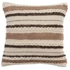 Pillows-Kirkland's Home Neutral Striped Woven Square Throw Pillow Tan