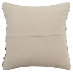 Pillows-Kirkland's Home Neutral Striped Woven Square Throw Pillow Tan