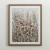 Framed Art-Kirkland's Home Neutral Wildflowers I Framed Art Print Gray/White/Brown