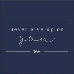 Wall Quotes & Signs-Kirkland's Home Never Give Up On You Canvas Art Print Blue