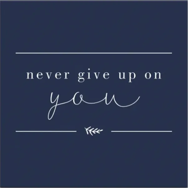 Wall Quotes & Signs-Kirkland's Home Never Give Up On You Canvas Art Print Blue