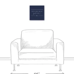 Wall Quotes & Signs-Kirkland's Home Never Give Up On You Canvas Art Print Blue