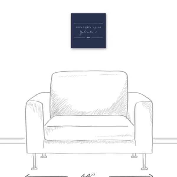 Wall Quotes & Signs-Kirkland's Home Never Give Up On You Canvas Art Print Blue