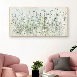 Canvas Art-Kirkland's Home New Horizons Framed Canvas Art Print Gray/Green/White