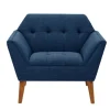Accent Chairs-Kirkland's Home Newman Mid-Century Accent Chair Blue