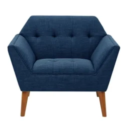 Accent Chairs-Kirkland's Home Newman Mid-Century Accent Chair Blue