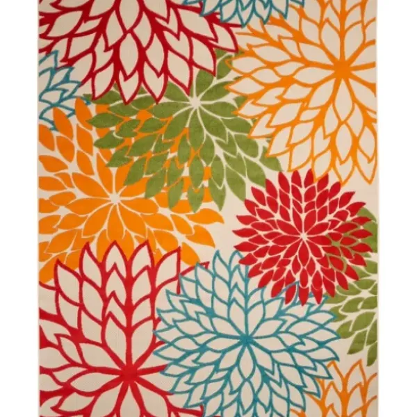 Outdoor Rugs-Kirkland's Home Nia Santorini Palms Outdoor Area Rug, 7X9 Tan