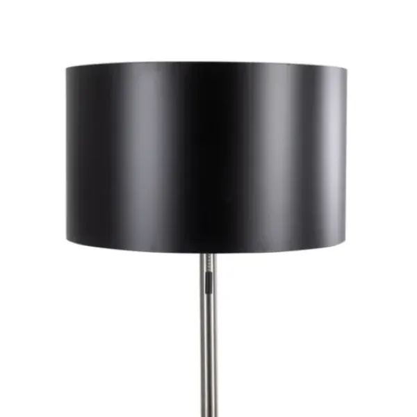 Floor Lamps-Kirkland's Home Nickel And Metal Shade Floor Lamp Black