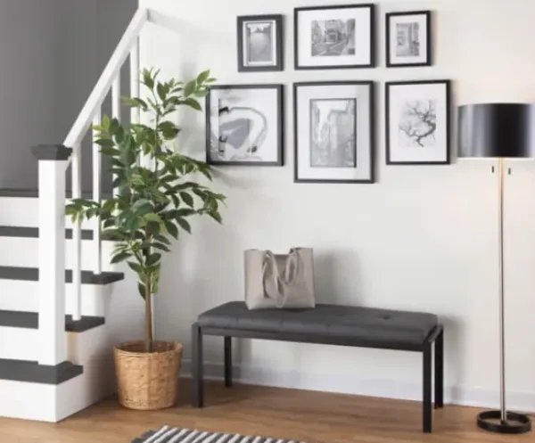 Floor Lamps-Kirkland's Home Nickel And Metal Shade Floor Lamp Black