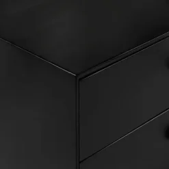 Nightstands-Kirkland's Home Nightshade Mid Century Wooden Nightstand Black