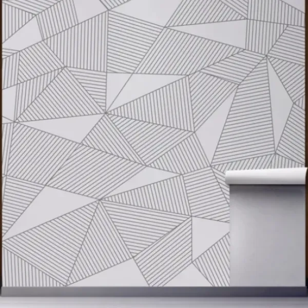 Wall Murals & Wall Decals-Kirkland's Home Nobel Geometry Peel And Stick Wall Mural Black/White