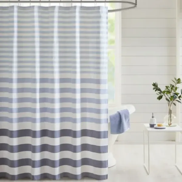 Shower Curtains-Kirkland's Home Norah Ruffle Shower Curtain White