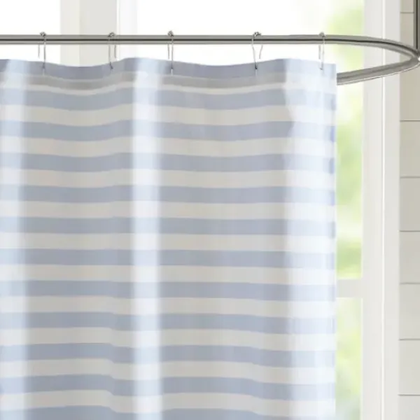 Shower Curtains-Kirkland's Home Norah Ruffle Shower Curtain White
