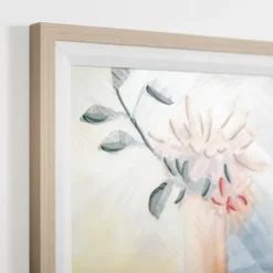 Framed Art-Kirkland's Home November Mum Framed Art Print Orange/Blue/White