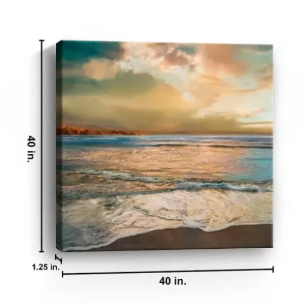 Canvas Art-Kirkland's Home Nuance Canvas Art Print Blue/Yellow/Tan