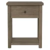 Accent & End Tables-Kirkland's Home Oak Bailie Wooden Side Table Brown