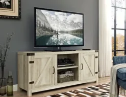 Tv Stands & Media Consoles-Kirkland's Home Oak Barn Doors Tv Stand White