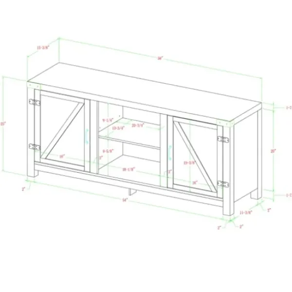 Tv Stands & Media Consoles-Kirkland's Home Oak Barn Doors Tv Stand White