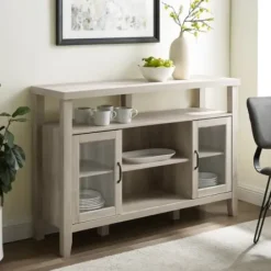 Tv Stands & Media Consoles-Kirkland's Home Oak Rustic Wood Tv Stand White