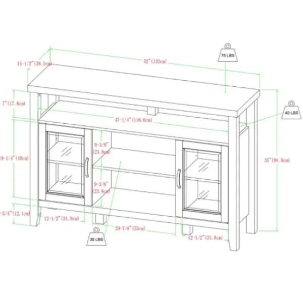 Tv Stands & Media Consoles-Kirkland's Home Oak Rustic Wood Tv Stand White