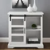 Accent & End Tables-Kirkland's Home Oak Sliding Door Cabinet White