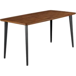 Dining Tables-Kirkland's Home Oak Wood And Metal Dining Table Brown