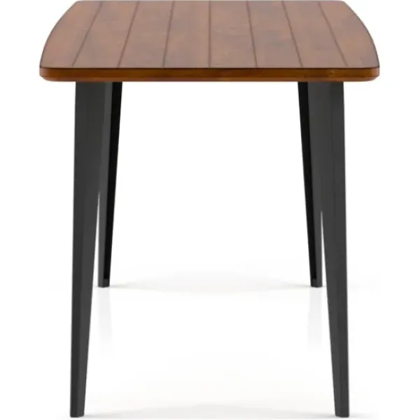 Dining Tables-Kirkland's Home Oak Wood And Metal Dining Table Brown