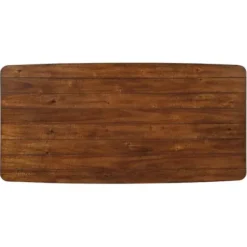 Dining Tables-Kirkland's Home Oak Wood And Metal Dining Table Brown