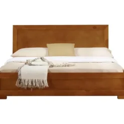 Beds & Headboards-Kirkland's Home Oak Wood King Platform Bed And 2-Nightstand Set Brown