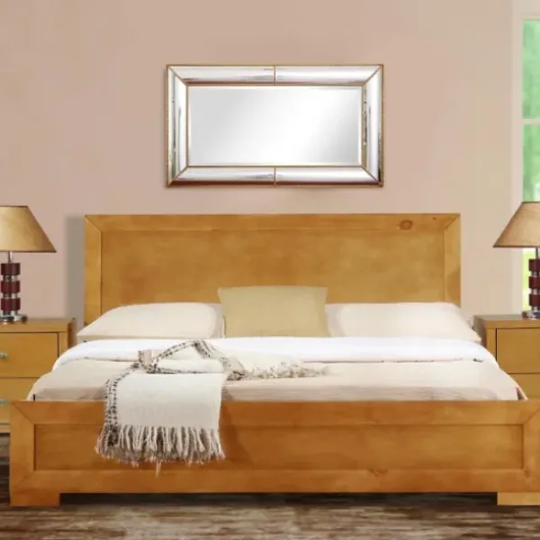 Beds & Headboards-Kirkland's Home Oak Wood King Platform Bed And 2-Nightstand Set Brown
