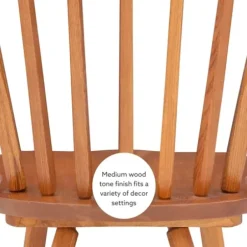Dining Chairs-Kirkland's Home Oak Wood Spindle Back Dining Chairs, Set Of 2 Brown