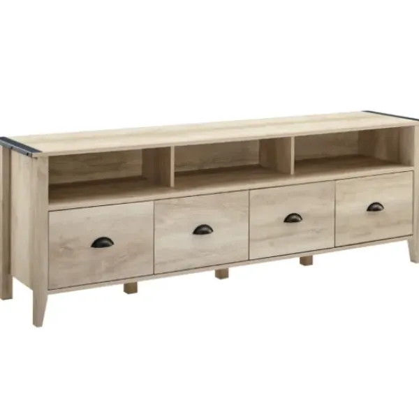 Tv Stands & Media Consoles-Kirkland's Home Oak Wood Tv Console White