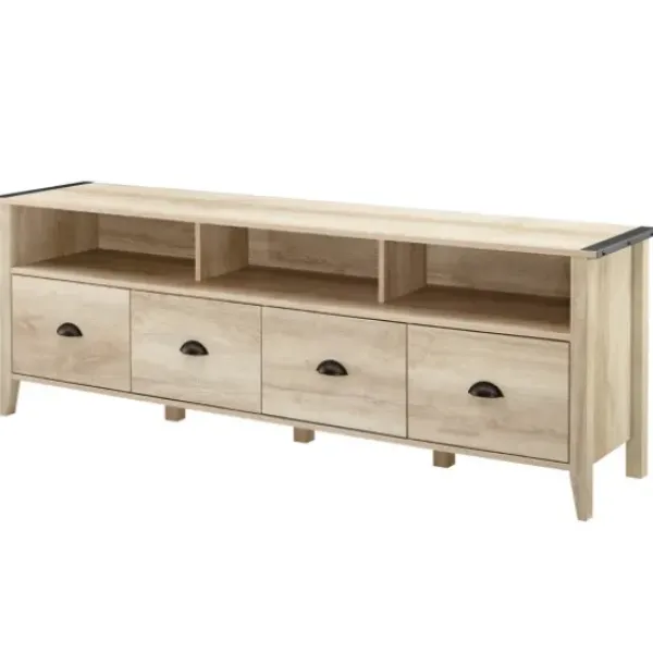 Tv Stands & Media Consoles-Kirkland's Home Oak Wood Tv Console White