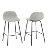 Bar Stools & Counter Height Stools-Kirkland's Home Oatmeal Linen Slope Back Counter Stools, Set Of 2 Ivory