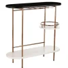 Kitchen Islands & Bar Carts-Kirkland's Home Oblong Gold Metal Frame Bar Cart