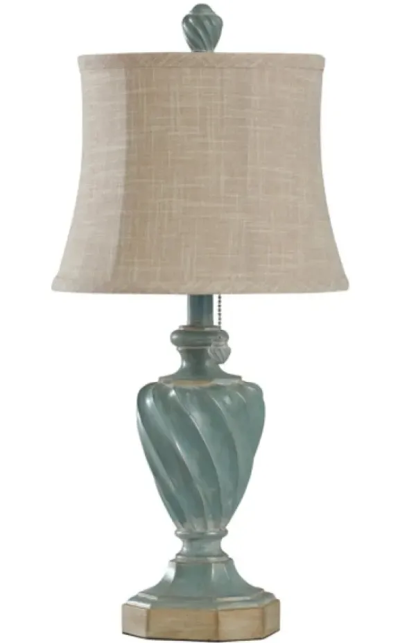 Table Lamps-Kirkland's Home Ocean Blue And Gold Table Lamp Tan
